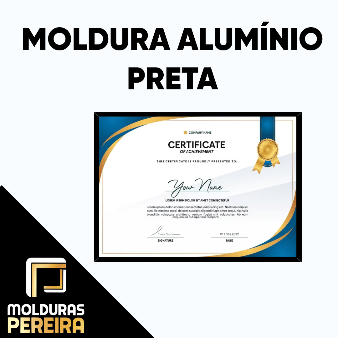 Moldura Em Alum Nio Para Certificados E Diplomas Tamanho X Cm