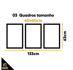 Kit 03 Quadros Decorativos - 40x60cm - MOD 01